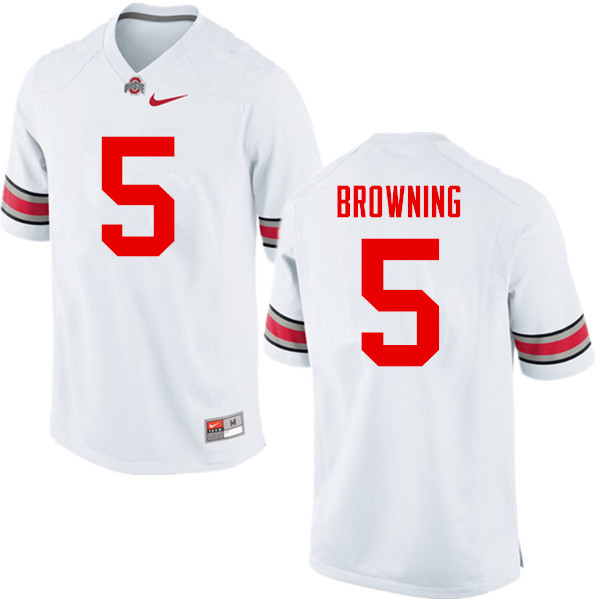 Ohio State Buckeyes #5 Baron Browning College Football Jerseys Game-White